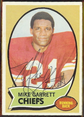 autographed 1970 topps mike garrett
