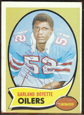 autographed 1970 topps garland boyette