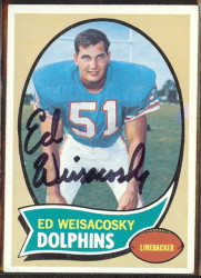autographed 1970 topps ed weisacosky