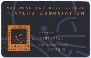 al bansavage nfl players association card