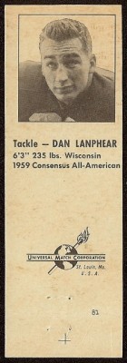 1960 Oilers Matchbook - Dan Lanphear
