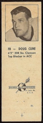 1960 Oilers Matchbook - Doug Cline