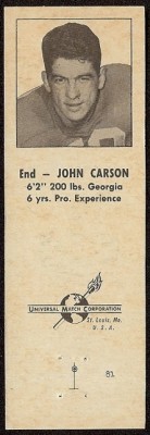 1960 Oilers Matchbook - John Carson
