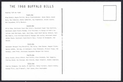 1968 buffalo bills postcard