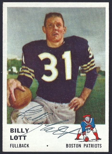 1961 Fleer billy lott