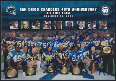 2001 Upper Deck Chargers 40th Anniversary Team
